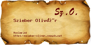 Szieber Olivér névjegykártya